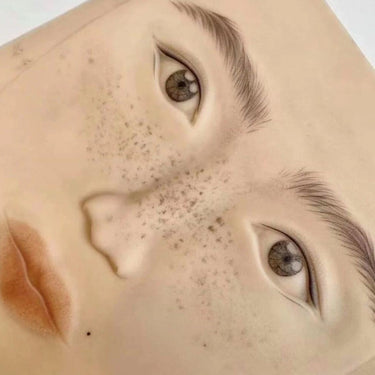 3D full face practice skin 3D Silicone Permanent Makeup Training Practice Fake Skin Blank Eye Lips Face