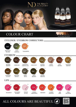 Colour chart ND passion pigments