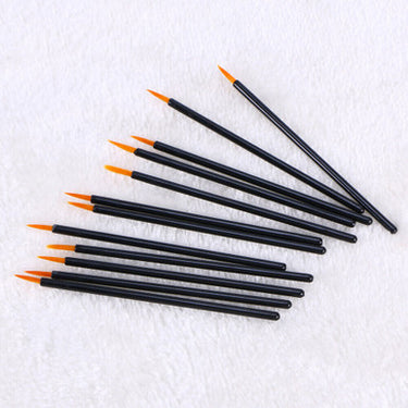 Fine tip point disposable brush applicators x 50pcs Brow LIPS Design Pre-Drawn , nano brush, applicator Eye Liner Brush Durable Prime Fine Lip Applicator Brush