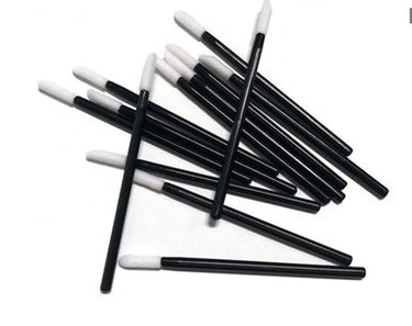disposable lip gloss brushes black , applicator, pre-drawing tools project 50 pcs