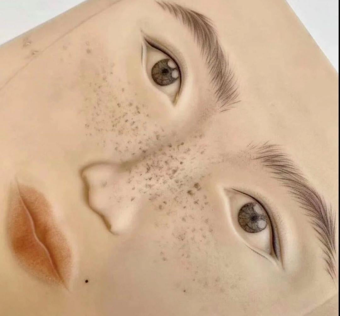 Face Box Practice 3D full face practice skin 3D Silicone Permanent Makeup Training Pract ...