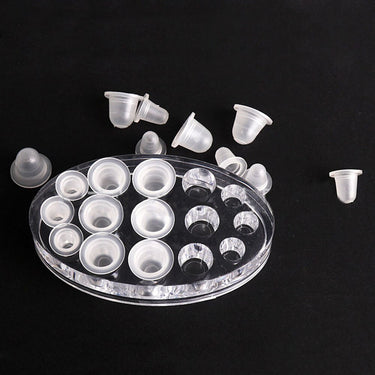 100pcs Silicone Disposable Microblading Tattoo Ink Cups Permanent Makeup L and S