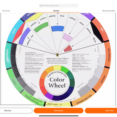 Color Wheel, Tattoo Ink Color Wheel Chart Tattoo Pigment Mix Color Guide for Permanent Eyebrow Lip Tattoo