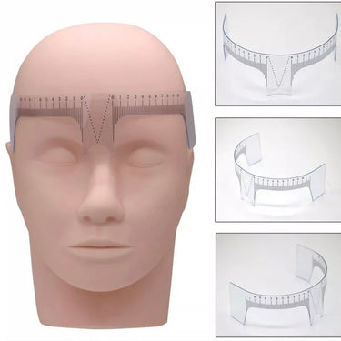 Eyebrow ruler, reusable, for eyebrow shaping and positioning