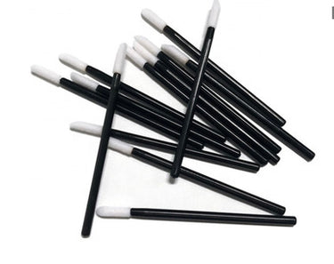 disposable lip gloss brushes black , applicator, pre-drawing tools project  50 pcs