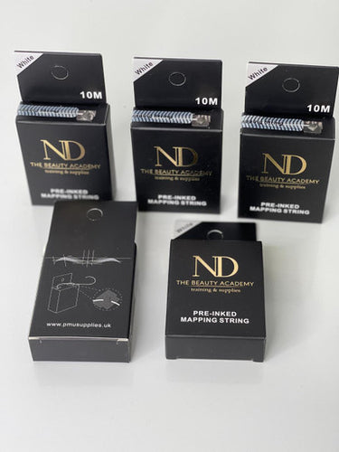pre inked mapping string WHITE 10 m  Marker Threading String Eyebrow Thread